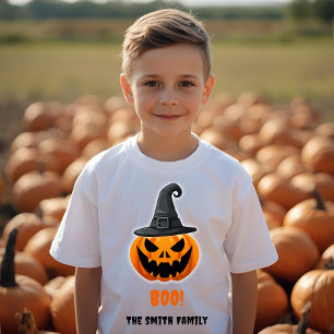 Halloween Pumpkin “BOO!” – Personalised Name T-Shirt
