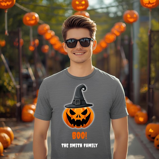 Halloween Pumpkin “BOO!” – Personalised Name T-Shirt (Creator Uploaded)