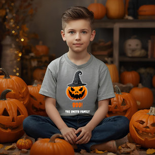 Halloween Pumpkin “BOO!” – Personalised Name T-Shirt