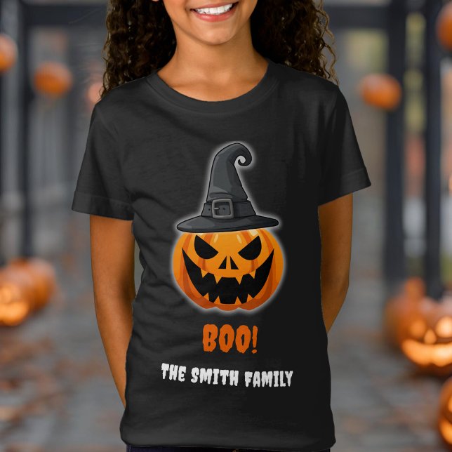 Halloween Pumpkin “BOO!” – Personalised Name T-Shirt (Creator Uploaded)