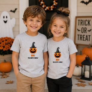 Halloween Pumpkin “BOO!” – Personalised Name Toddler T-Shirt