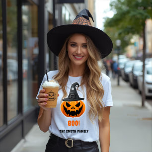 Halloween Pumpkin “BOO!” – Personalized Name T-Shirt