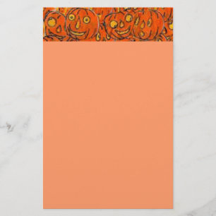 Halloween Pumpkin Border Stationery