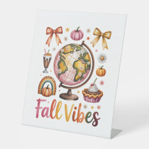 Halloween Pumpkin Camping Trip Pedestal Sign