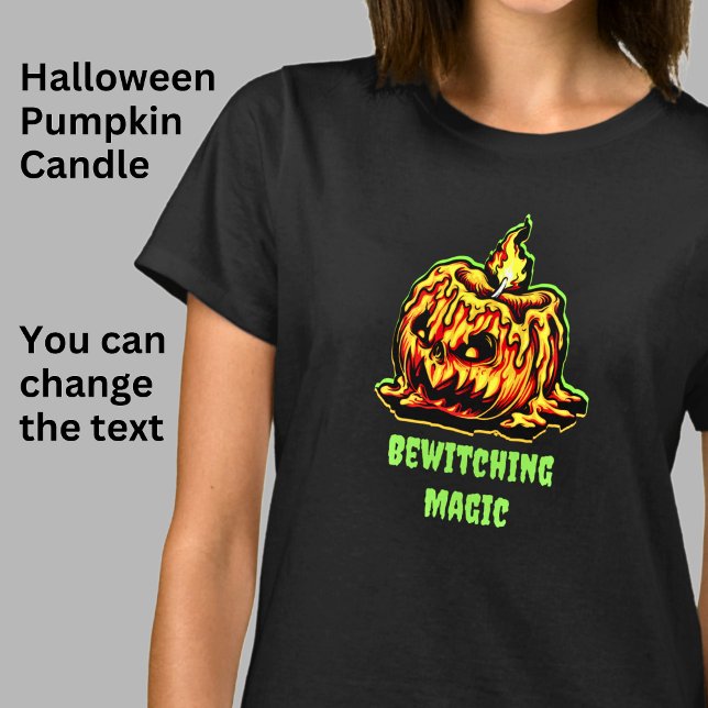Halloween Pumpkin Candle Bewitching Magic  T-Shirt (Creator Uploaded)