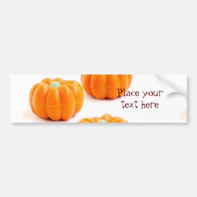 Halloween pumpkin candy bumper sticker (Front)
