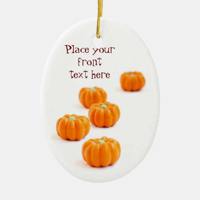 Halloween pumpkin candy ceramic tree decoration (Front)