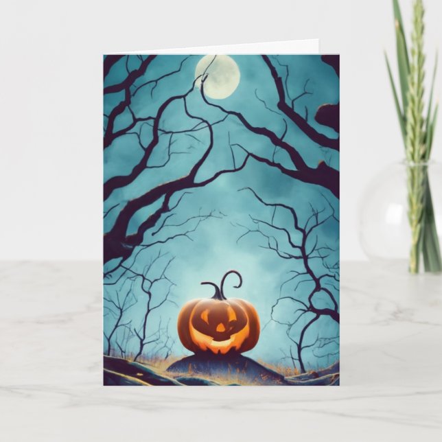 Halloween pumpkin card (Front)