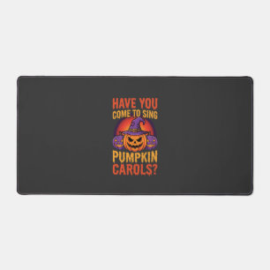 Halloween Pumpkin Carols Witch Hat Graphic Desk Mat