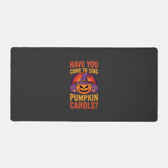 Halloween Pumpkin Carols Witch Hat Graphic Desk Mat (Front)