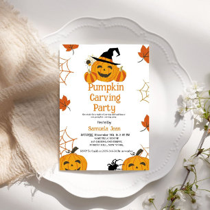 Halloween Pumpkin Carving Party Invitation