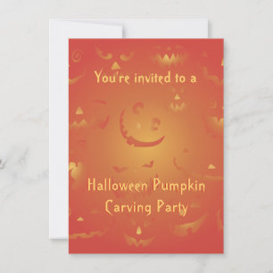 Halloween Pumpkin Carving Party Invitations