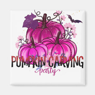 Halloween Pumpkin carving Party Magnet