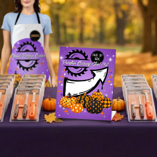 Halloween Pumpkin Carving Tool kit Pick up Sign