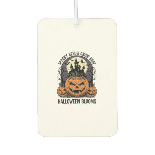 Halloween Pumpkin Castle Vintage Spooky Shirt_1 Car Air Freshener