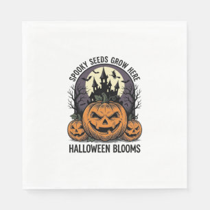 Halloween Pumpkin Castle Vintage Spooky Shirt_1 Napkin