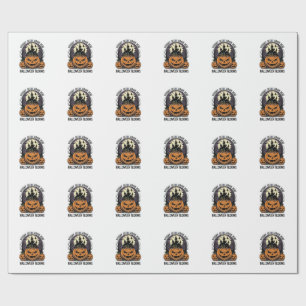 Halloween Pumpkin Castle Vintage Spooky Shirt_1 Wrapping Paper