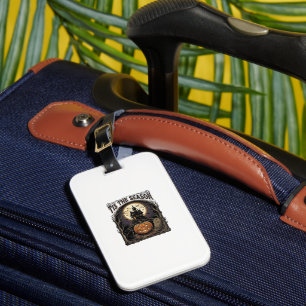 Halloween Pumpkin Cat Haunted Vintage Season Scene Luggage Tag