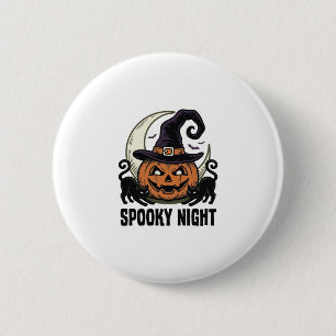Halloween Pumpkin Cat Witch Hat Vintage Shirt_1 6 Cm Round Badge