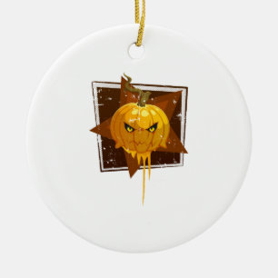 Halloween pumpkin ceramic tree decoration