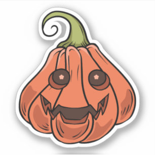 Halloween Pumpkin Character Sticker