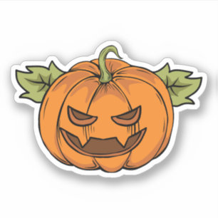 Halloween Pumpkin Character Sticker