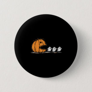 Halloween Pumpkin Chasing Ghost 6 Cm Round Badge