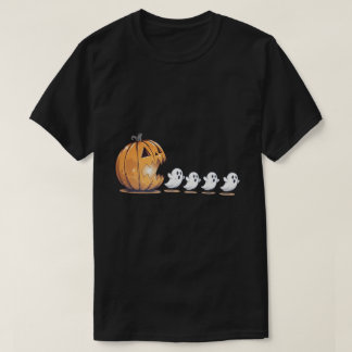 Halloween Pumpkin Chasing Ghost Png, Halloween T-Shirt