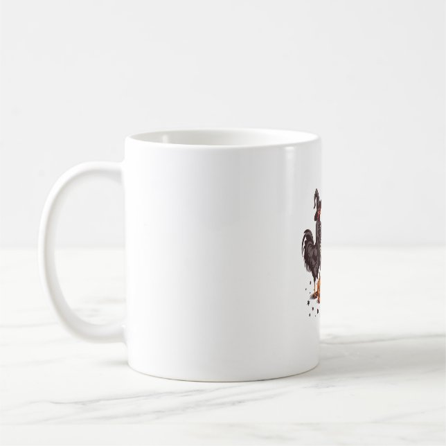 Halloween Pumpkin Chicken Witch Fall Coffee Mug (Left)