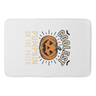 Halloween Pumpkin Coolest On The Patch Vintage_1 Bath Mat