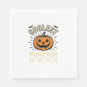 Halloween Pumpkin Coolest On The Patch Vintage_1 Napkin