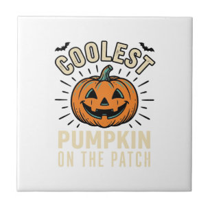 Halloween Pumpkin Coolest On The Patch Vintage_1 Tile