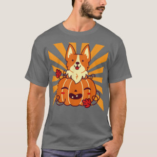 Halloween Pumpkin Corgi  T-Shirt