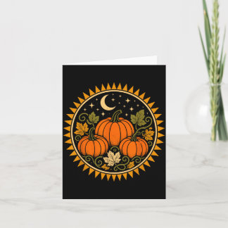 Halloween pumpkin cottagecore retro vintage card