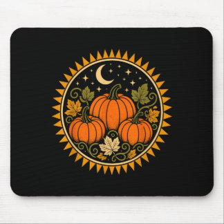 Halloween pumpkin cottagecore retro vintage mouse pad