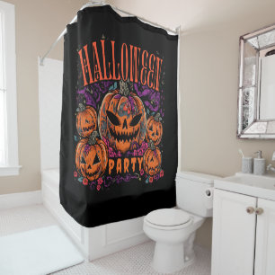 Halloween, Pumpkin Coven Bloom, Gothic Shower Curtain