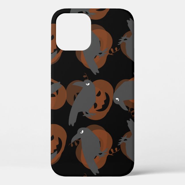 halloween pumpkin crows birds Case-Mate iPhone case (Back)