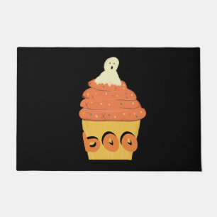 Halloween Pumpkin Cupcake Ghost Topper Sprinkle Doormat