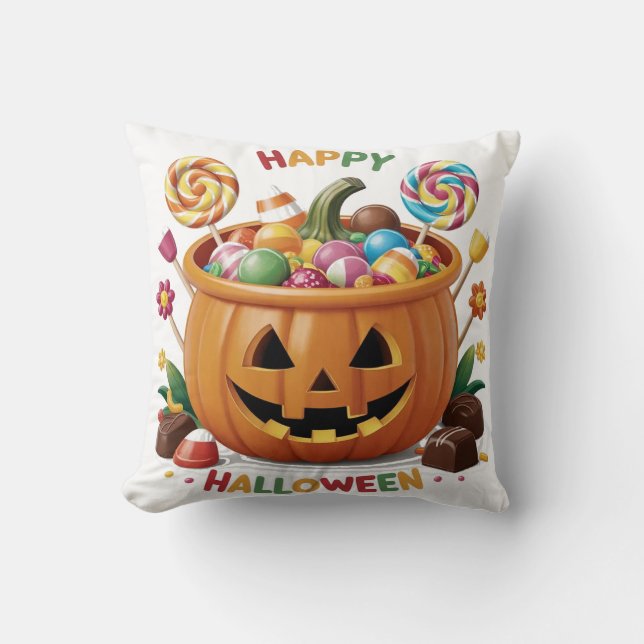 Halloween Pumpkin Cushion (Front)