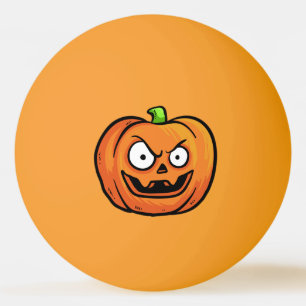 Halloween Pumpkin custom name ping pong ball