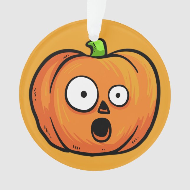 Halloween Pumpkin custom text ornament 5 (Front)