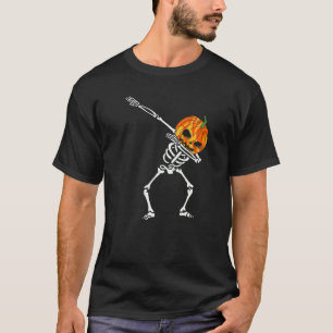 Halloween Pumpkin Dabbing Skeleton Costume T-Shirt