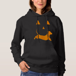 Halloween Pumpkin Dachshund Jack O Lantern Costum Hoodie