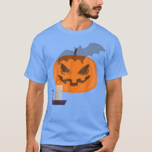 Halloween pumpkin disguise fire face T-Shirt
