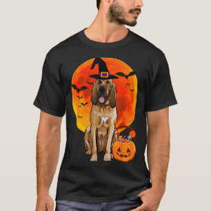 Halloween Pumpkin Dog Saint Hubert Dog T-Shirt