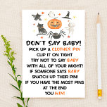 Halloween Pumpkin Don't Say Baby Shower Game Stationery<br><div class="desc">This is a Halloween themed Don't Say Baby! Baby Shower Game. *Don't Say Baby! - Buy clothes pins. Each guest collects one clothes pin and clips it on their clothing. Whenever a guest catches someone saying the word "baby", they can take that persons pin. Whoever, has the most pins at...</div>