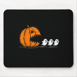 Halloween Pumpkin Eating Ghosts Funny Soky Costume Mouse Pad