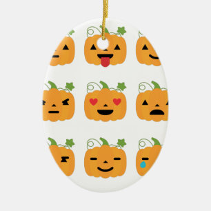 halloween pumpkin emojis ceramic tree decoration
