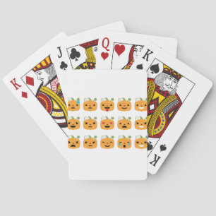 halloween pumpkin emojis playing cards