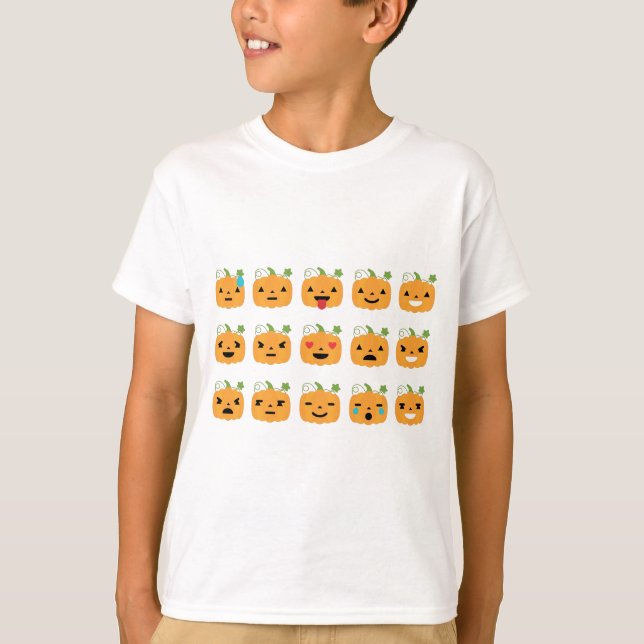 halloween pumpkin emojis T-Shirt (Front)
